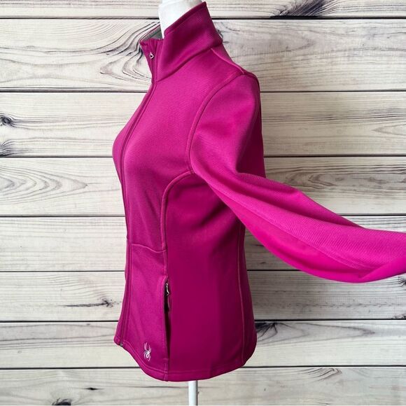Spyder Core Magenta Full Zip Mid Weight Sweater Jacket - Picture 5 of 10